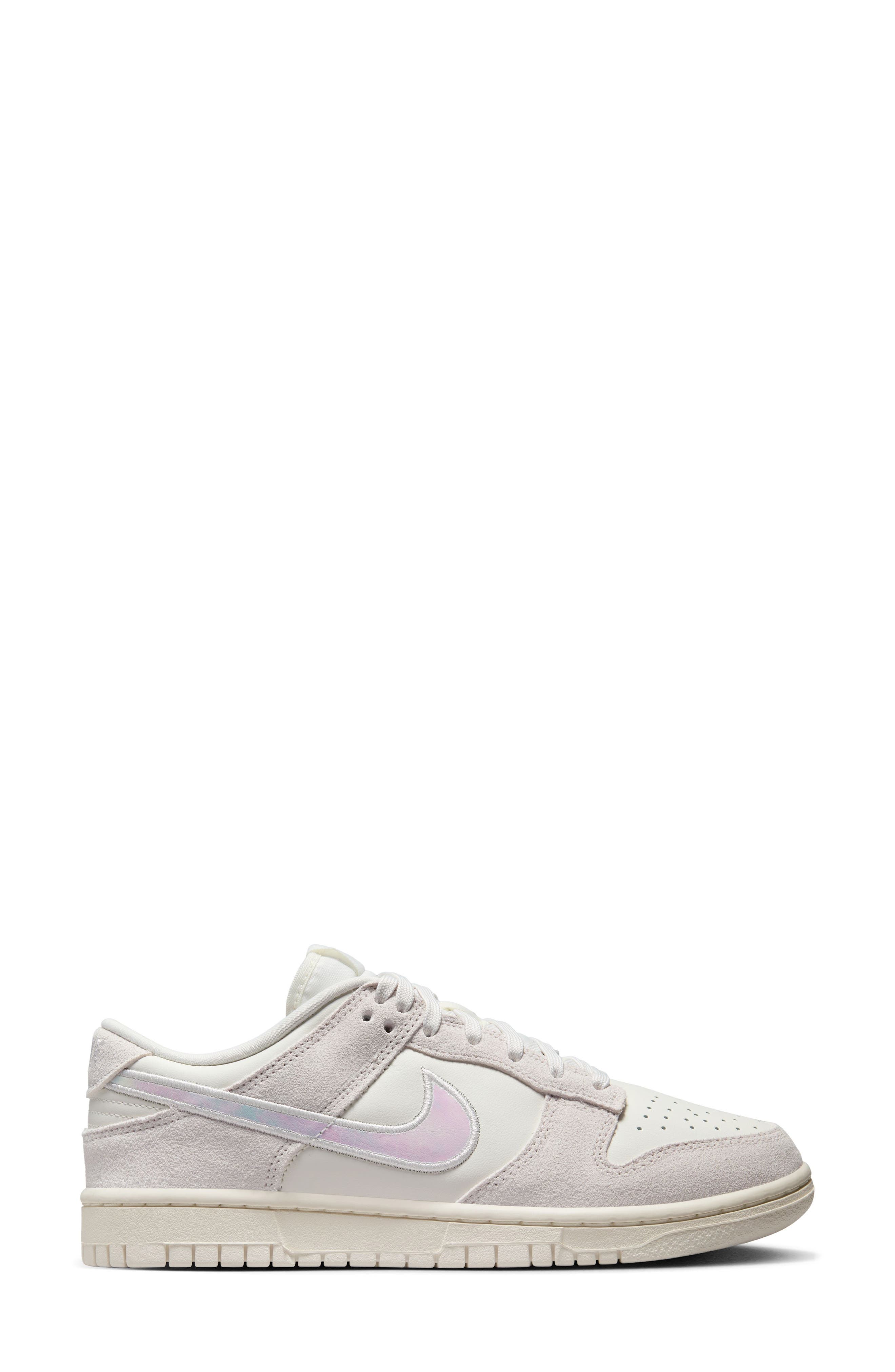 Dunk Low Basketball Sneaker, Alternate, color, SAIL/ MULTI COLOR/ HYPER PINK