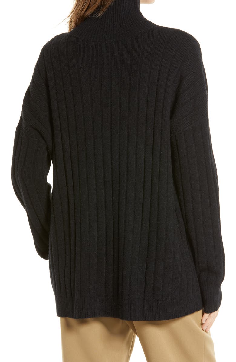 Nordstrom Women's Mock Neck Rib Tunic Sweater, Alternate, color,