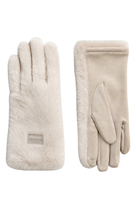 Penny Tech Faux Fur Gloves