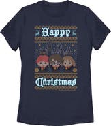 HARRY POTTER Women's Harry Potter Main Trio Ugly Sweater  Graphic T-Shirt