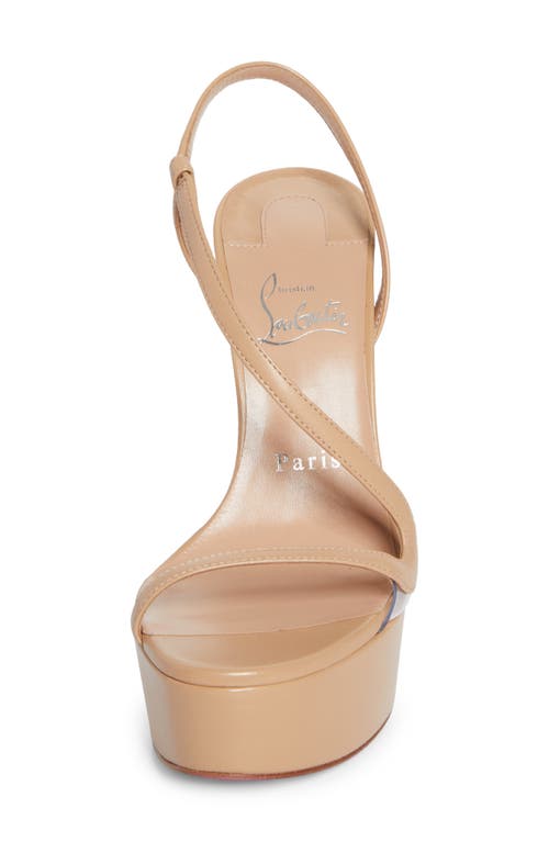 Christian Louboutin Rosalie Red Sole Platform Slingback Sandals In Blush