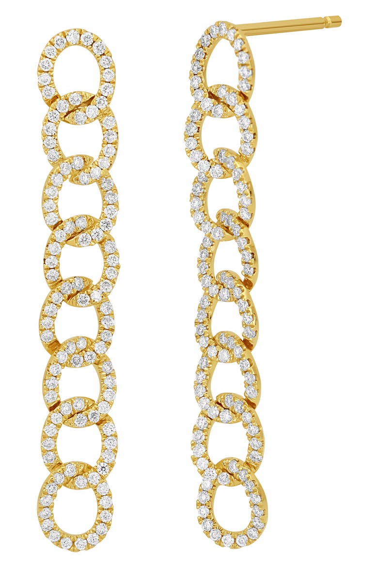 Katherine Miami Diamond Chain Drop Earrings (Nordstrom Exclusive), Main, color, 18K YELLOW GOLD