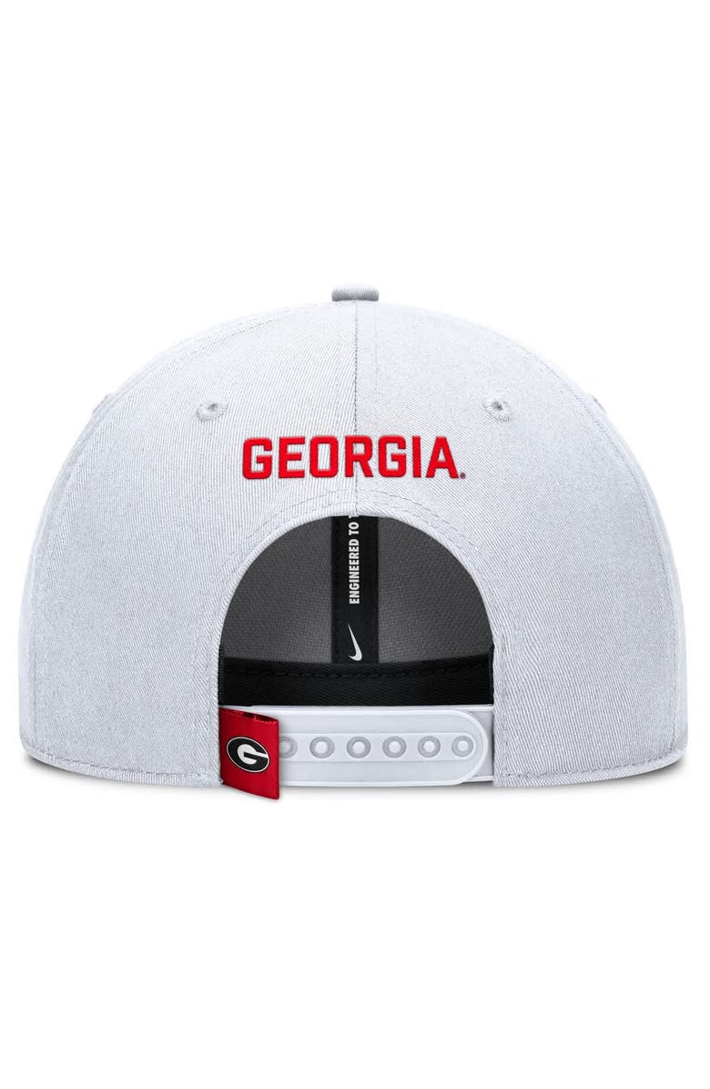Nike Men's Nike White Georgia Bulldogs 2025 On-Field Rise Performance Adjustable Hat, Alternate, color, White