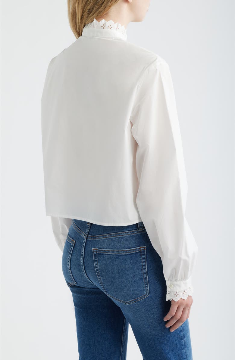 FRAME The Keepsake Lace & Pintuck Shirt, Alternate, color, 