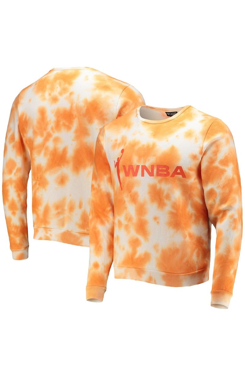 THE WILD COLLECTIVE Unisex The Wild Collective Orange WNBA Cloud Wash Pullover Sweatshirt, Main, color, 