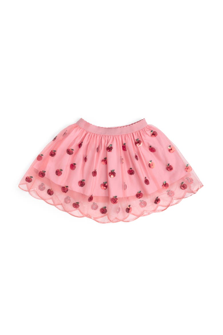 Apple Sequin Scalloped Tutu Skirt, Main, color, Mauve