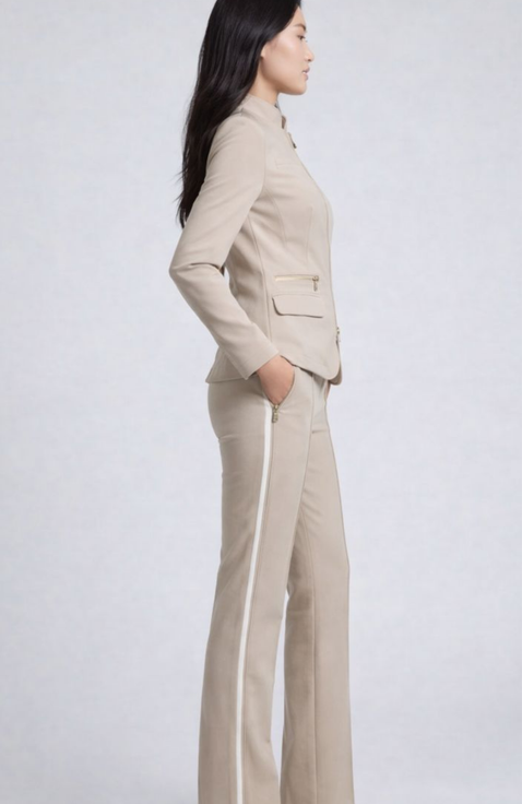 Suki Sport Aeroflow Side Stripe Straight Leg Twill Trouser