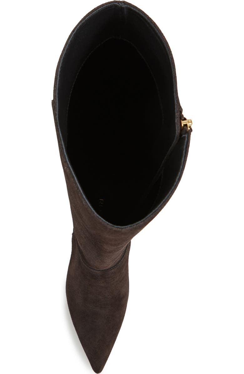 Reiss Bianca Pointed Toe Knee High Boot, Alternate, color, Chocolate