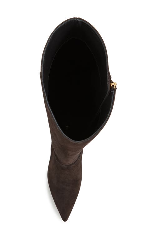 Reiss Bianca Pointed Toe Knee High Boot In Animal Print