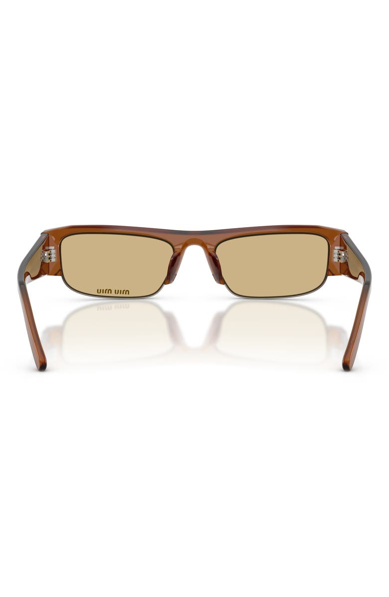Miu Miu 51mm Rectangular Sunglasses, Alternate, color, Opal Ambra / Yellow