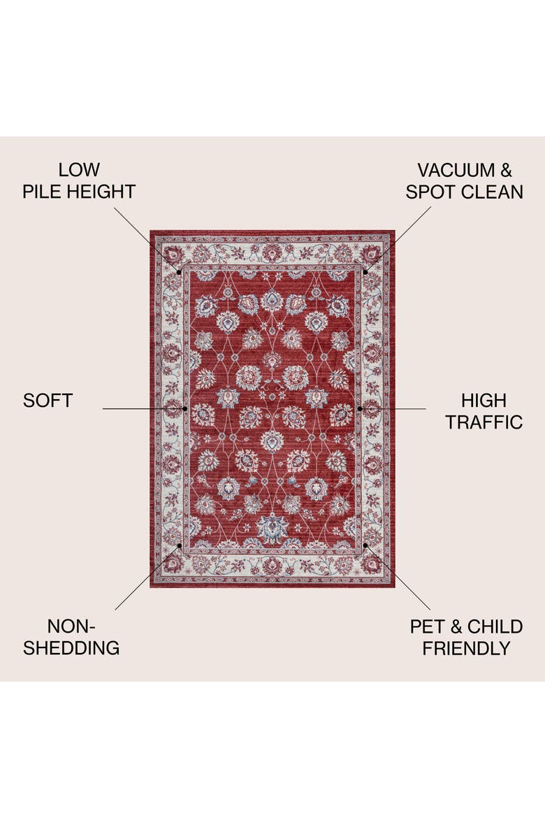 Modern Persian Vintage Moroccan Traditional Area Rug, Alternate, color, Red/Ivory