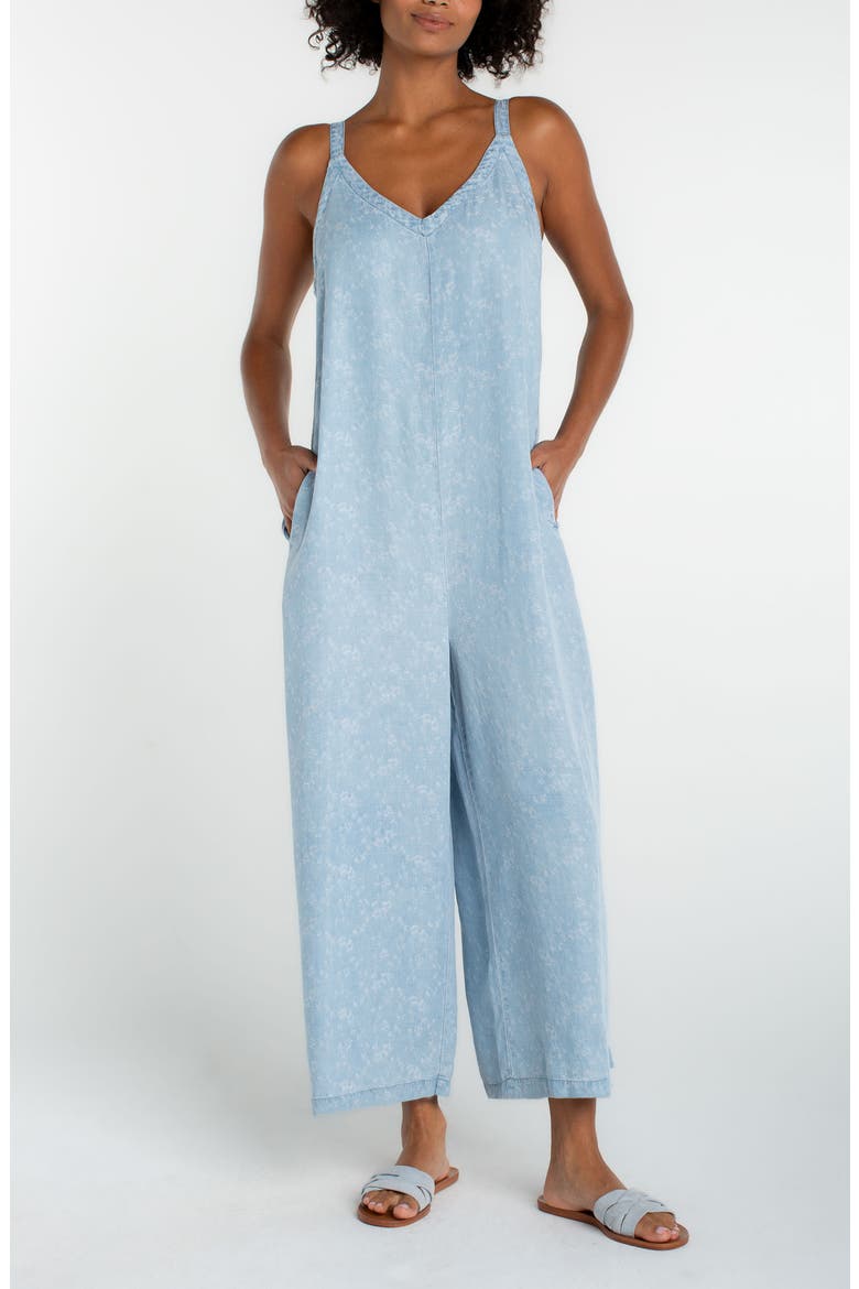 Floral Crop Wide Leg Jumpsuit, Main, color, ROSE ICE