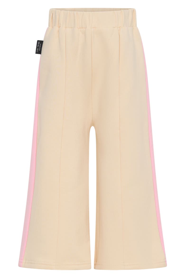 Kids' Colorblock Cotton Wide Leg Sweatpants, Main, color, PINK