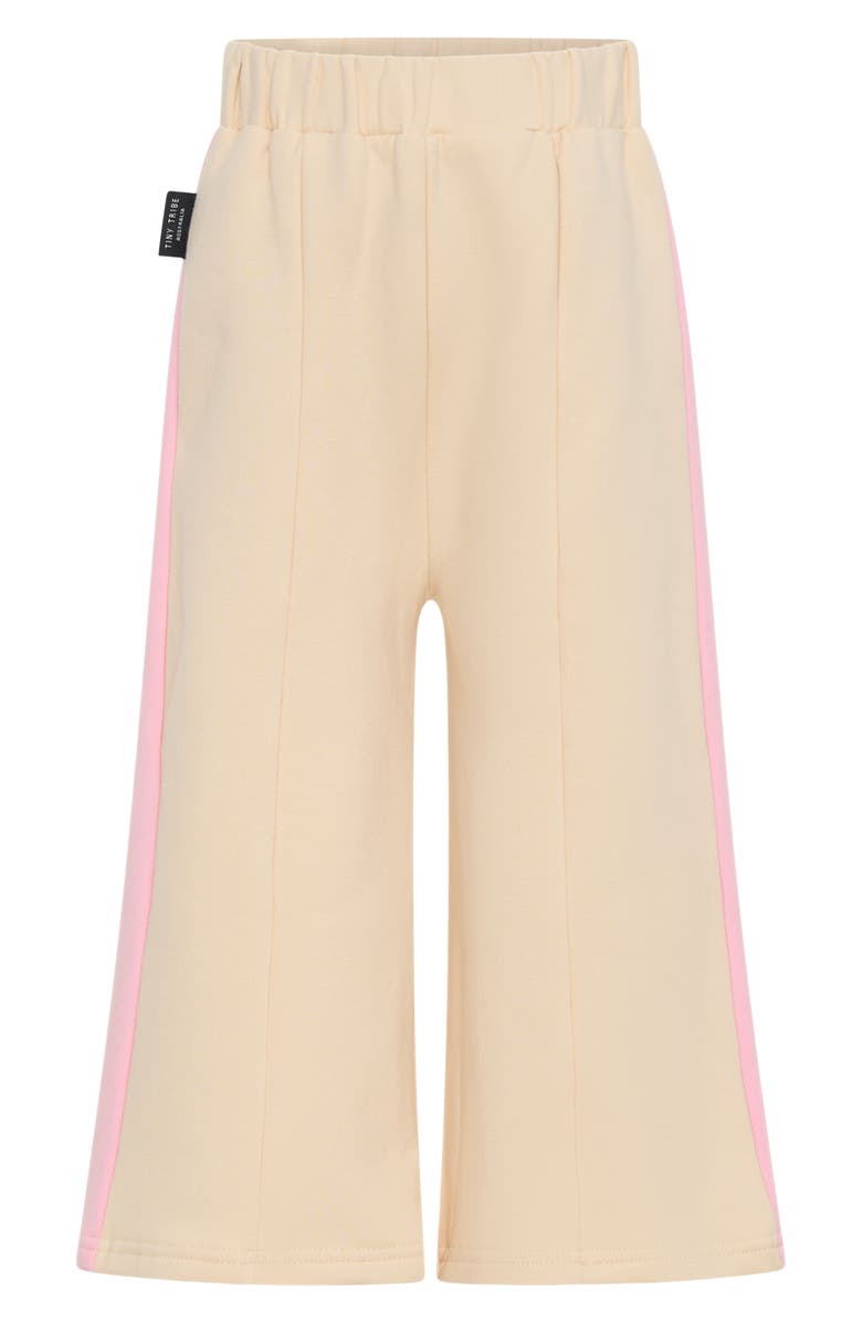 TINY TRIBE Kids' Colorblock Cotton Wide Leg Sweatpants, Main, color, Pink