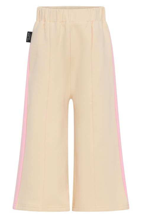 Kids' Colorblock Cotton Wide Leg Sweatpants (Toddler & Little Kid)