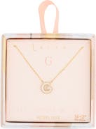 Leith Cubic Zirconia Initial Pendant Necklace