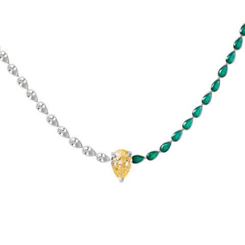 pear two tone tennis choker