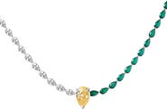 Gemma Azzurro pear two tone tennis choker