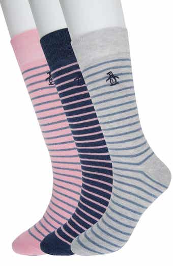Original Penguin Cecil Stripe 3-Pack Crew Socks