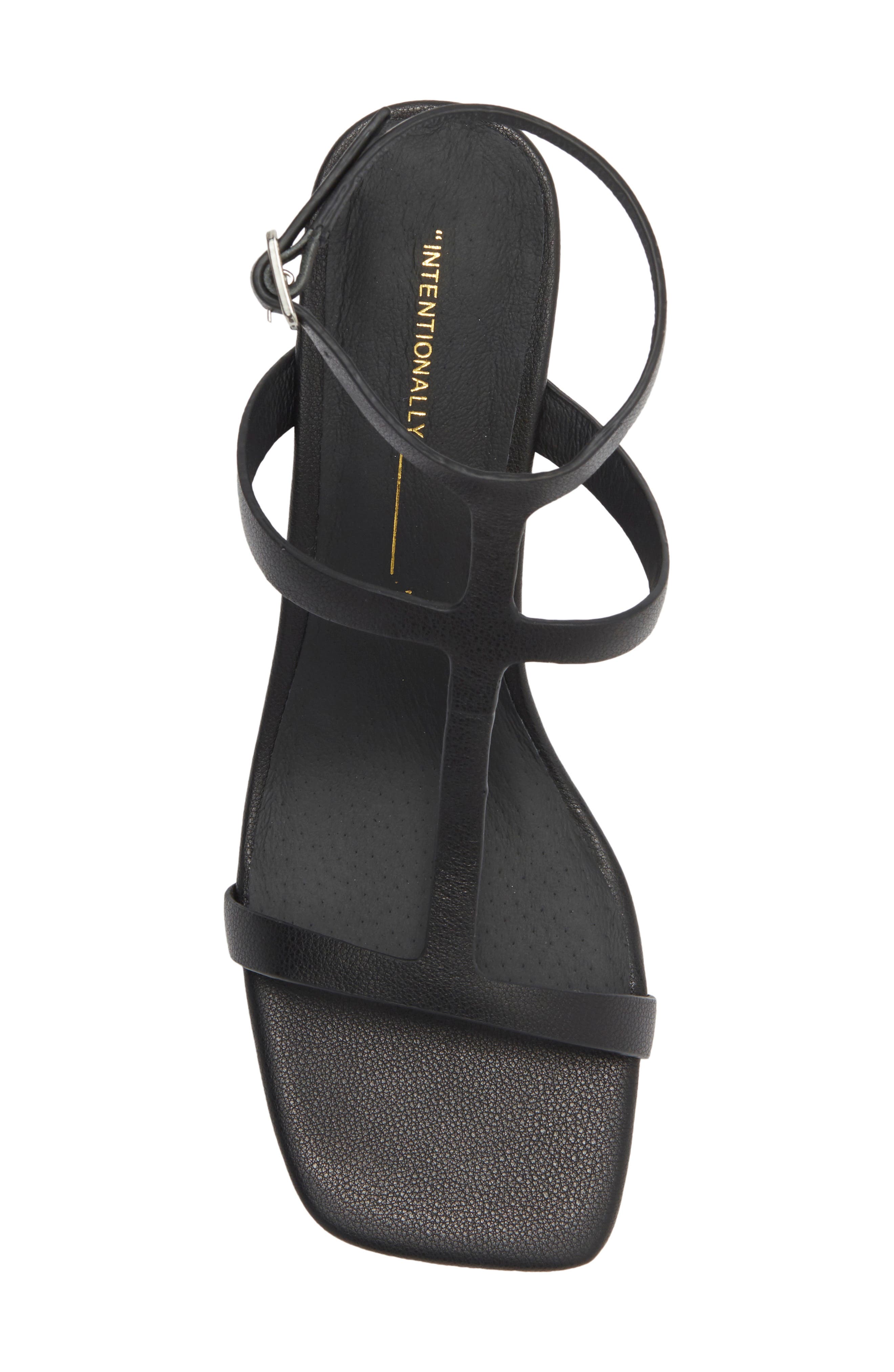 INTENTIONALLY BLANK Semy Ankle Strap Wedge Sandal, Alternate, color, Black