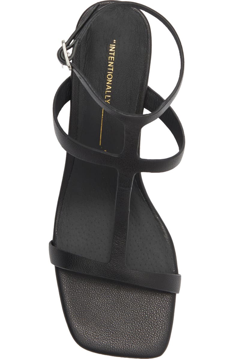 INTENTIONALLY BLANK Semy Ankle Strap Wedge Sandal, Alternate, color, Black