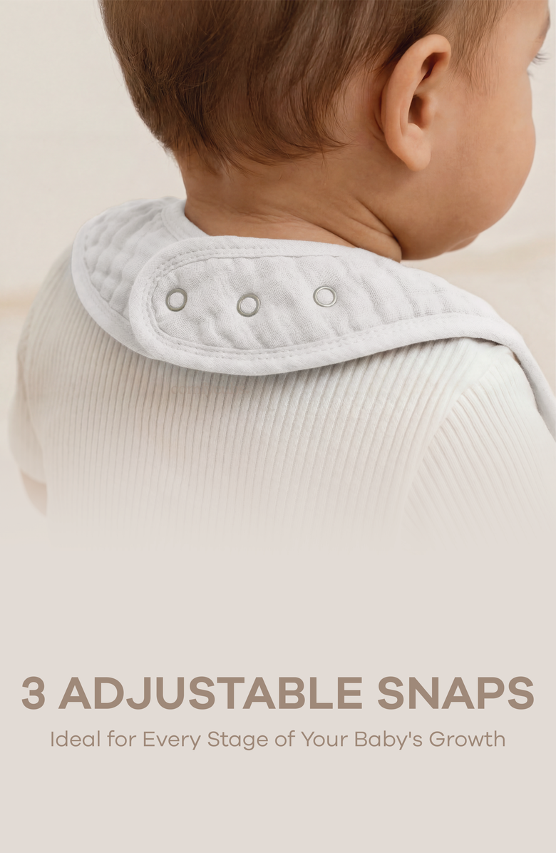 Comfy Cubs Muslin Bibs - Pack of 8, Alternate, color, White