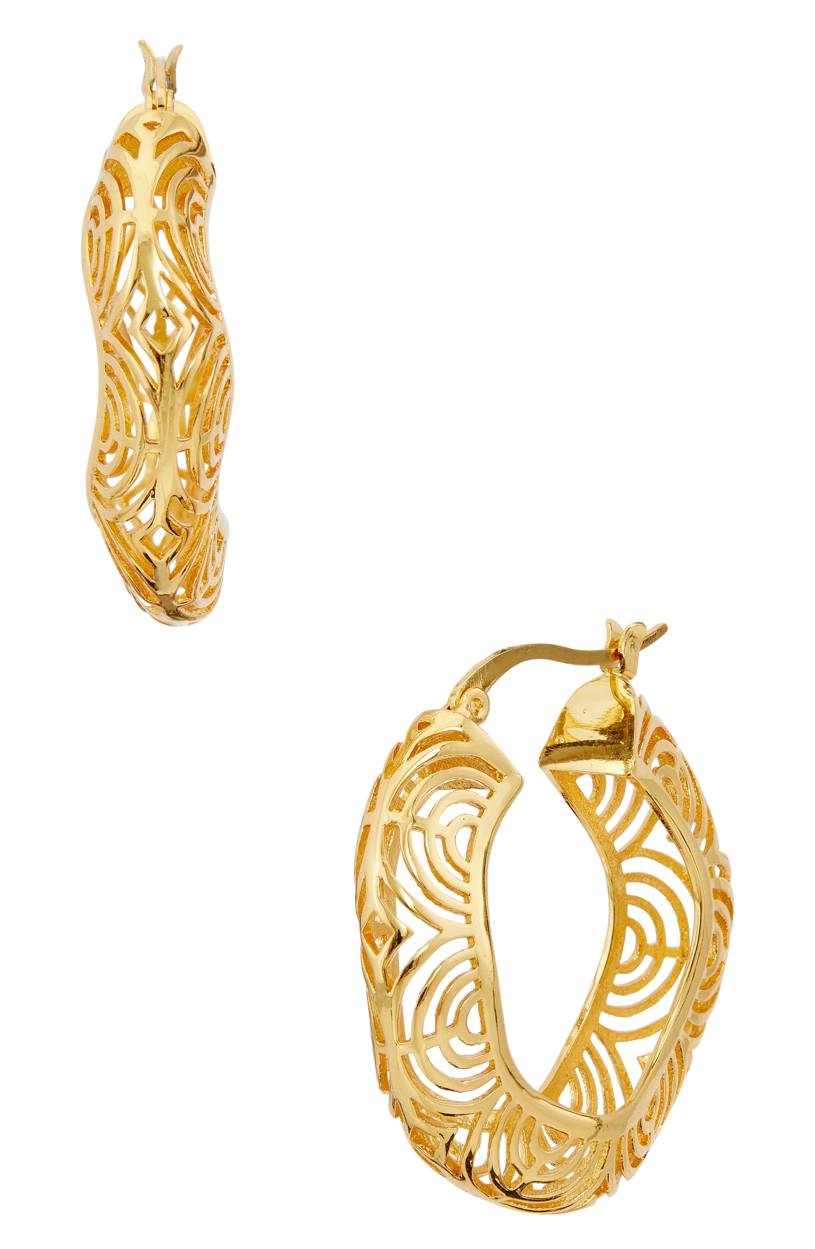 SAVVY CIE JEWELS Hollow Hoop Earrings