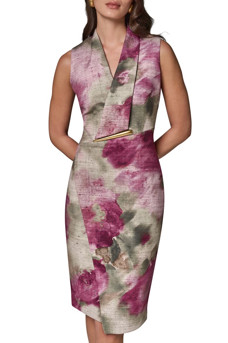 Sleeveless Sheath Dress, Alternate, color, PRUNE MULT
