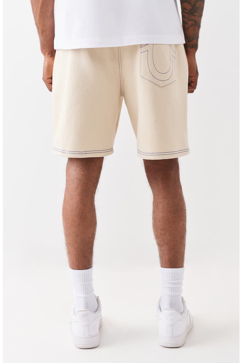 Buddha Contrast Fleece Shorts, Alternate, color, FOG