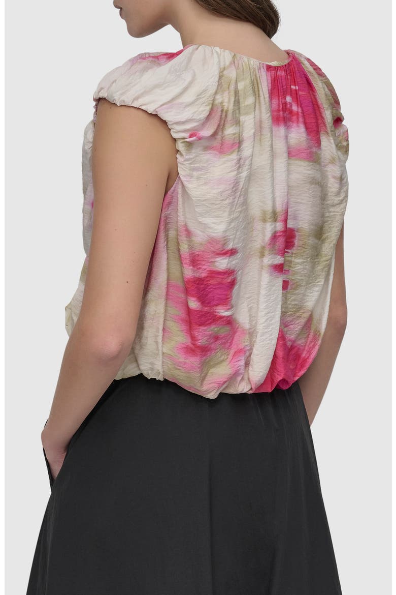 Printed Rumple Voile Top, Alternate, color, MAY WATERCOLOR