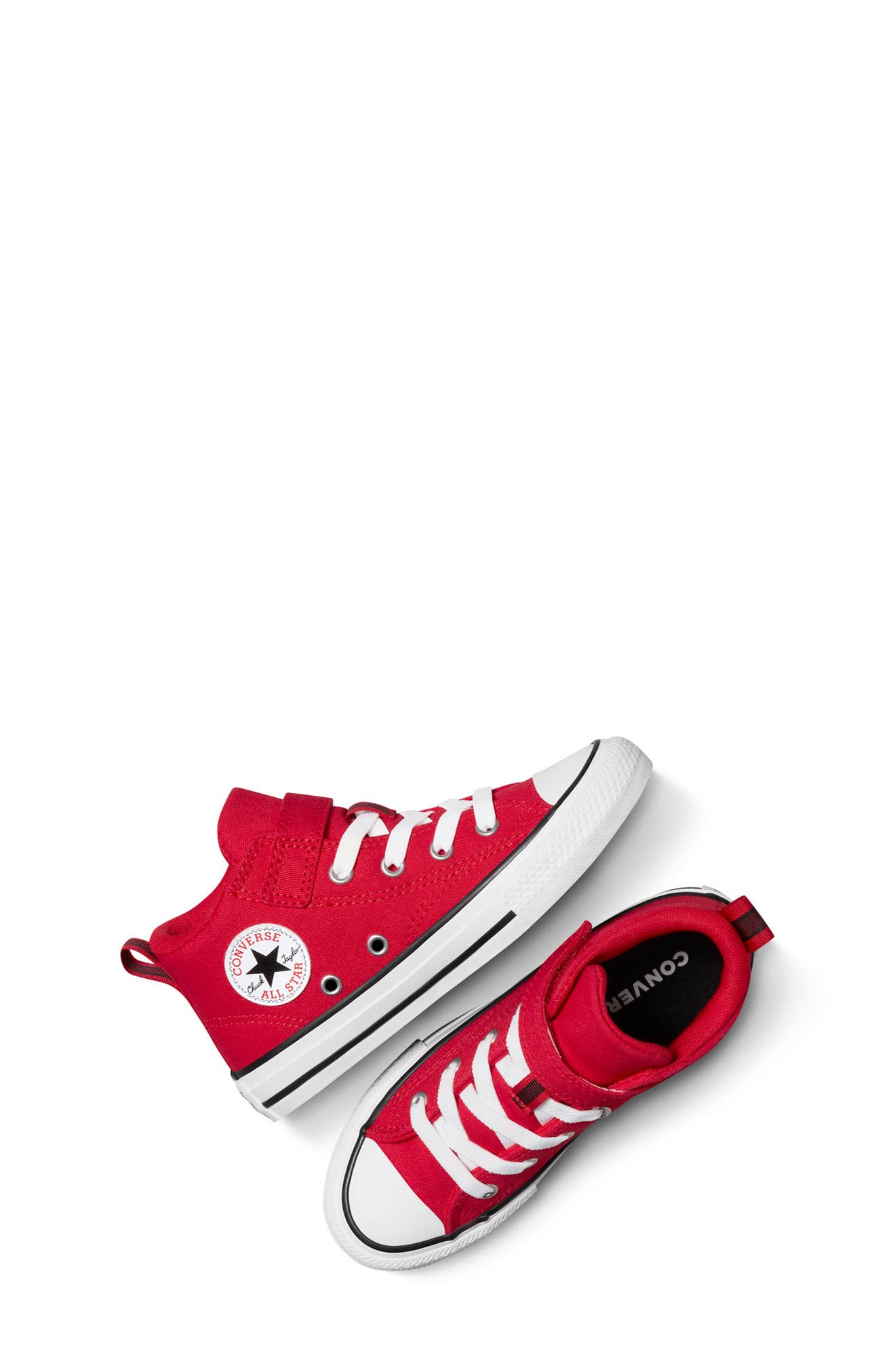 Converse Kids' Chuck Taylor<sup>®</sup> All Star<sup>®</sup> Malden Street Mid Top Sneaker, Alternate, color, Red/ White