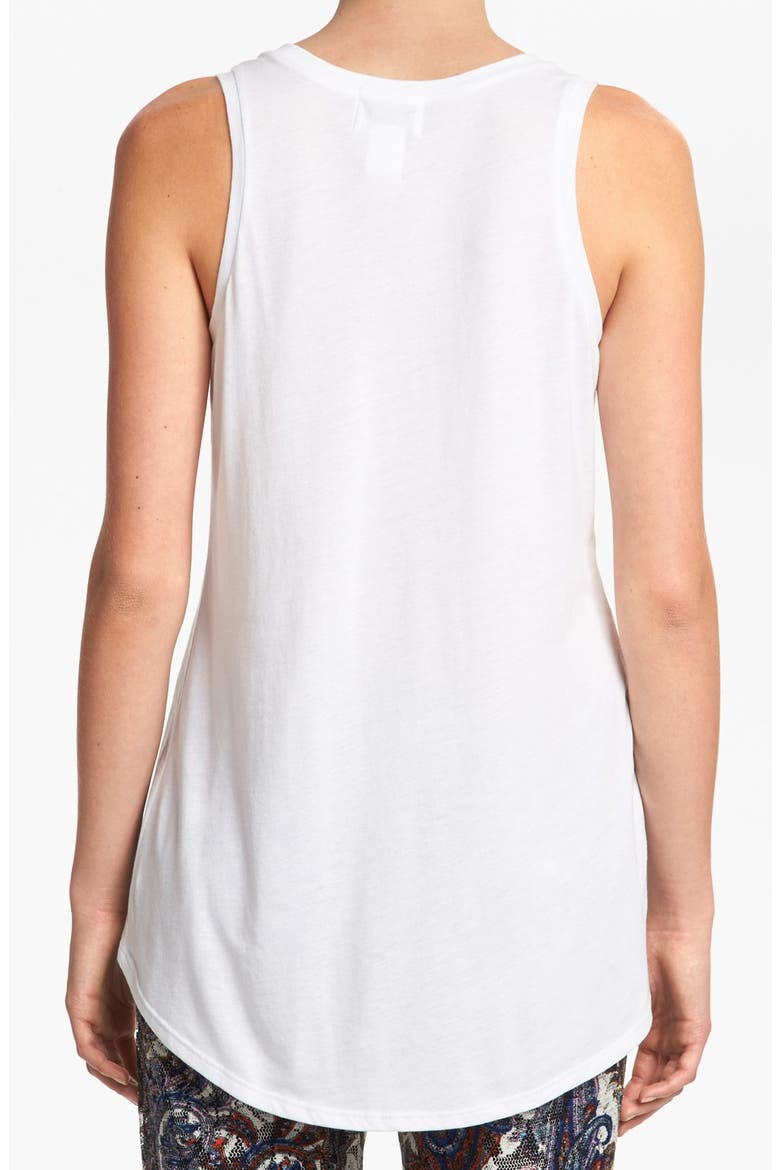 'Bonita' High/Low Tank Top, Alternate, color, WHITE
