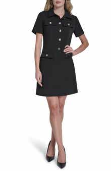 DKNY Short Sleeve Shirtdress