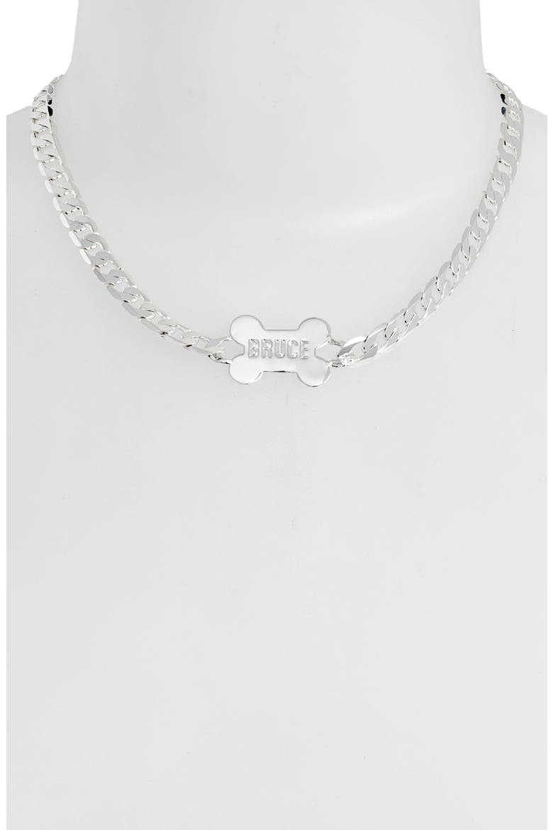 Birds of Prey Billie Valentine Harley's Bruce Curb Chain Choker Necklace, Main, color, SILVER