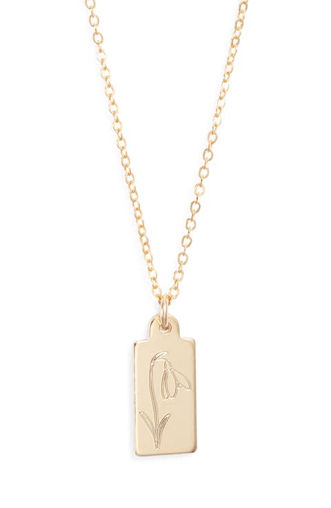 Tawney Birth Flower Pendant Necklace