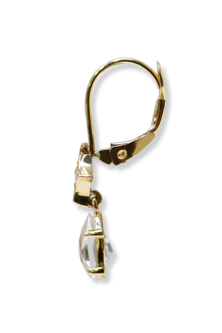 Jac + Jo Emilia Gothic Star Pear Drop Earrings, Alternate, color, GOLD/ CLEAR