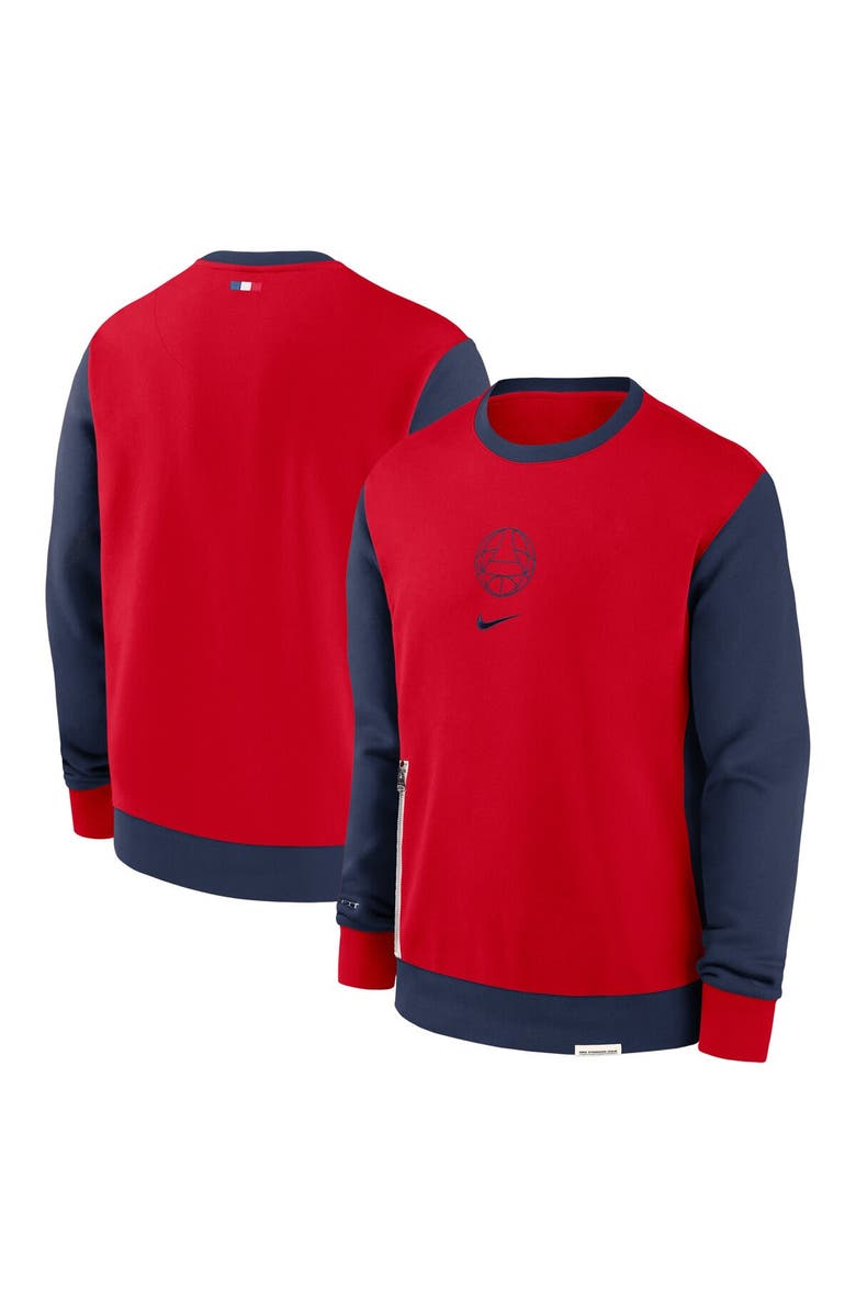 Nike Men's Nike Red Paris Saint-Germain 2023/24 Standard Issue Travel Performance Pullover Sweatshirt, Main, color, Red