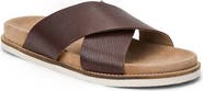 Bruno Magli Edgar Crisscross Leather Slide Sandal