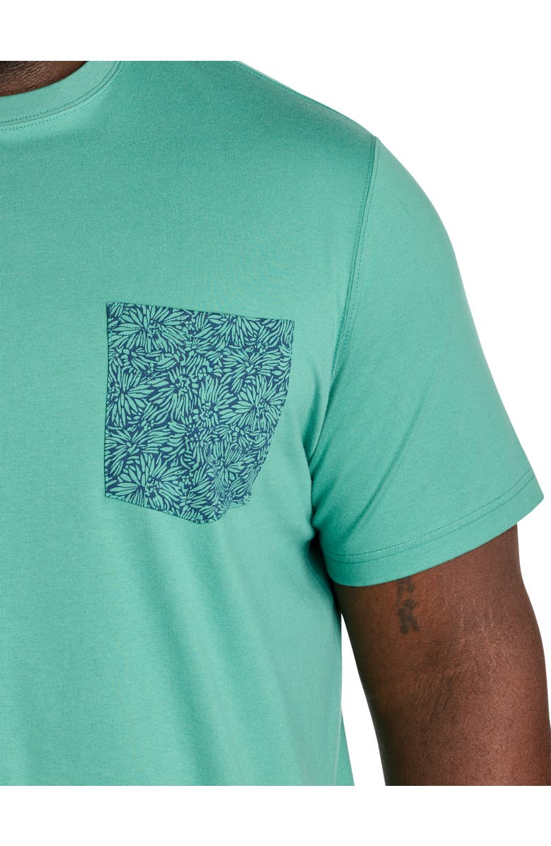 Harbor Bay by DXL Big & Tall Moisture-Wicking Printed Pocket T-Shirt V2, Alternate, color, Deep Sea