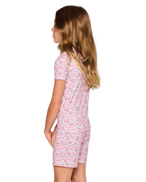 PETITE PLUME PETITE PLUME KIDS' FITTED TWO-PIECE PIMA COTTON SHORT PAJAMAS