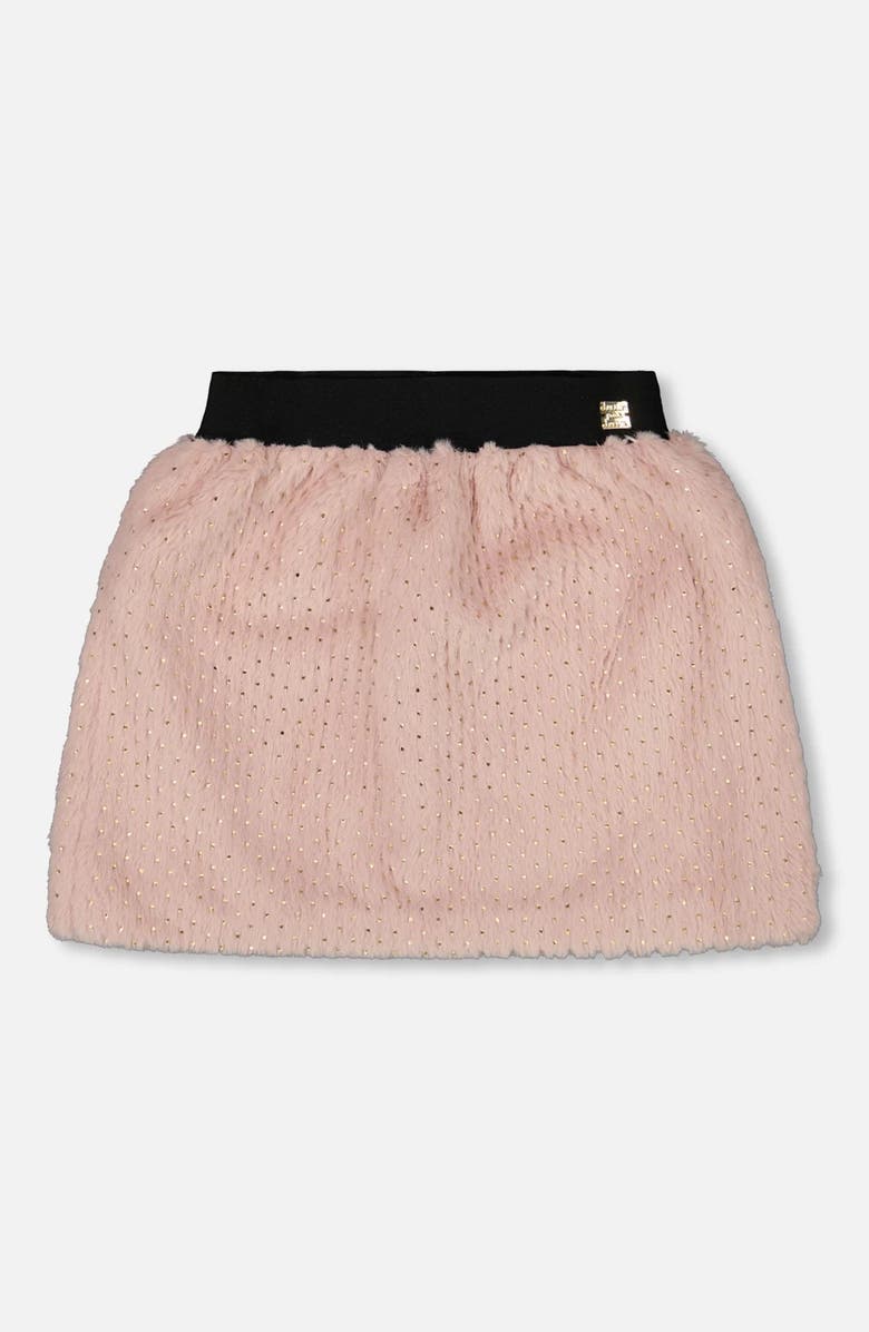 Deux par Deux Fake Fur Skirt, Main, color, Dusty Pink