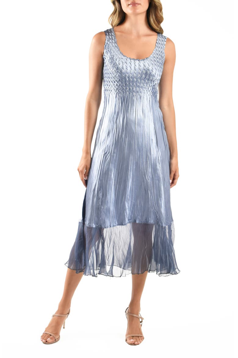 Charmeuse & Chiffon Cocktail Dress with Duster Jacket, Alternate, color, PERSIAN VIOL BLUE OM