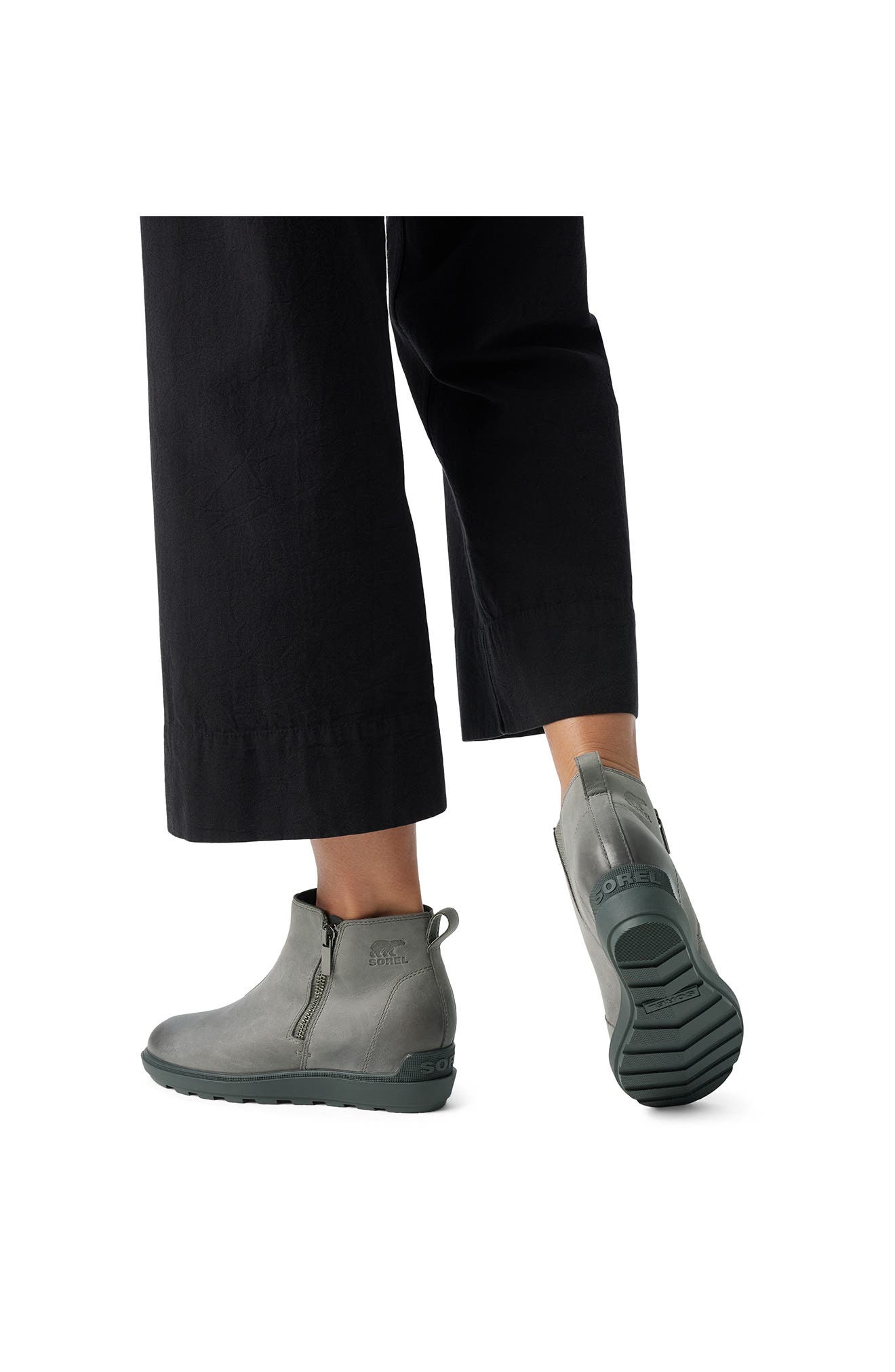 Evie II Zip Waterproof Ankle Boot, Alternate, color, QUARRY/ GRILL