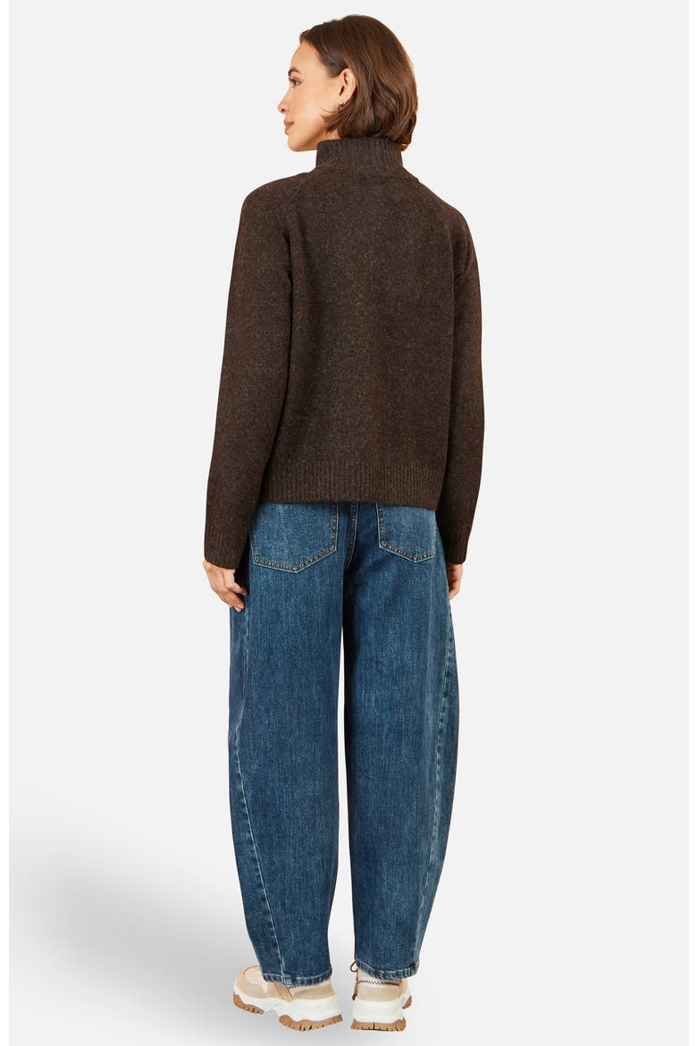 Zip Up Cardigan, Alternate, color, Brown