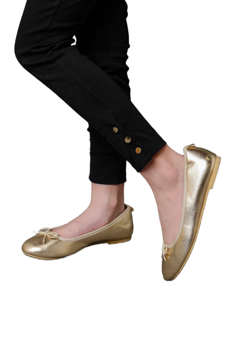 Girls' Button Cuff Ponte Pant, Kids, Alternate, color, Black Button Cuff