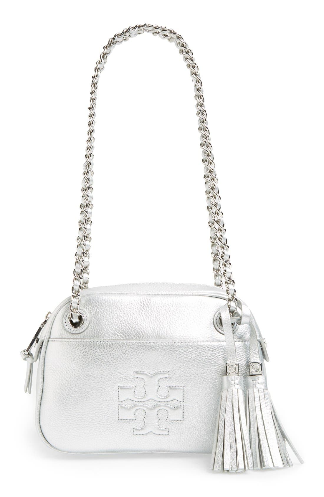 Tory Burch 'Thea' Leather Crossbody Bag, Main, color, 