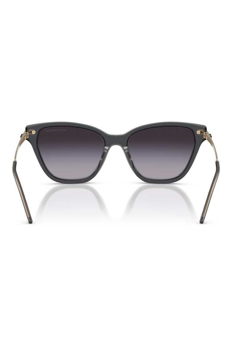 54mm Gradient Cat Eye Sunglasses, Alternate, color, OPAL BLACK / GREY GRADIENT