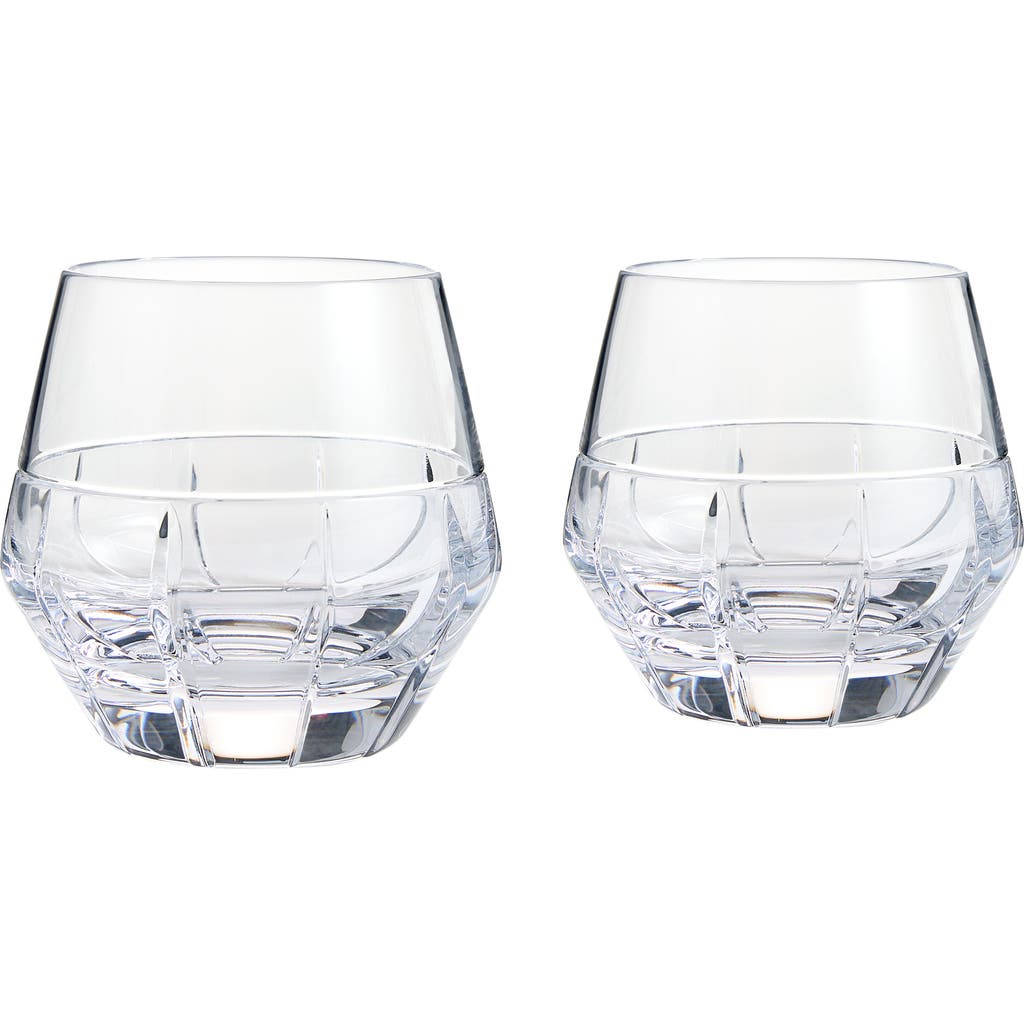 Wedgwood X Vera Wang Luxe Graphite Set Of 2 Crystal Tumbler Glasses In No Color