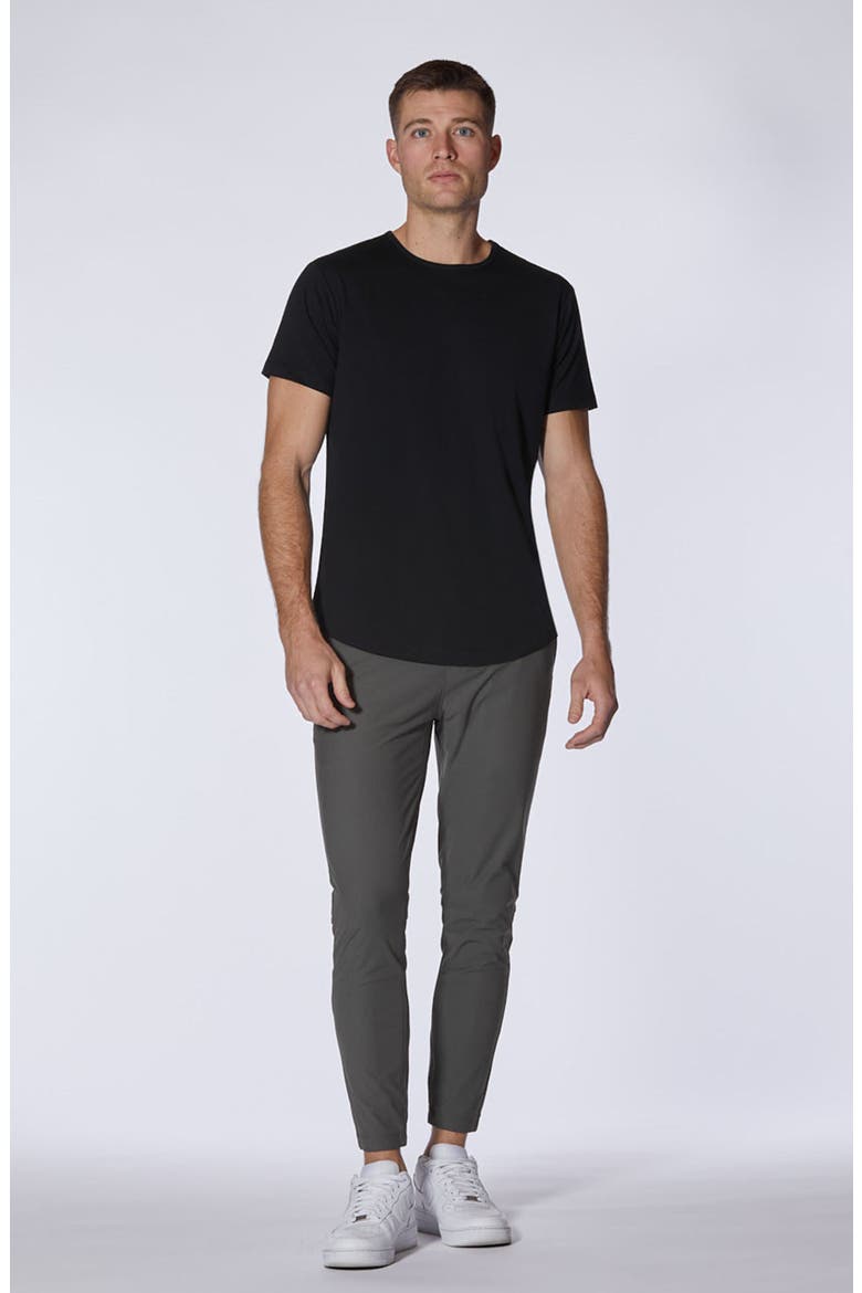 AO Curve Hem Cotton Blend T-Shirt, Alternate, color, BLACK