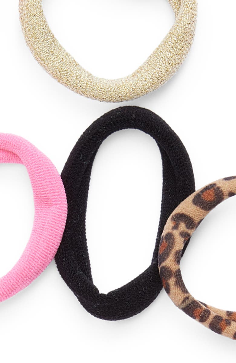 Capelli New York Kids' Set of 60 Assorted Ponytail Holders & Pouch Set, Alternate, color, Pink Combo